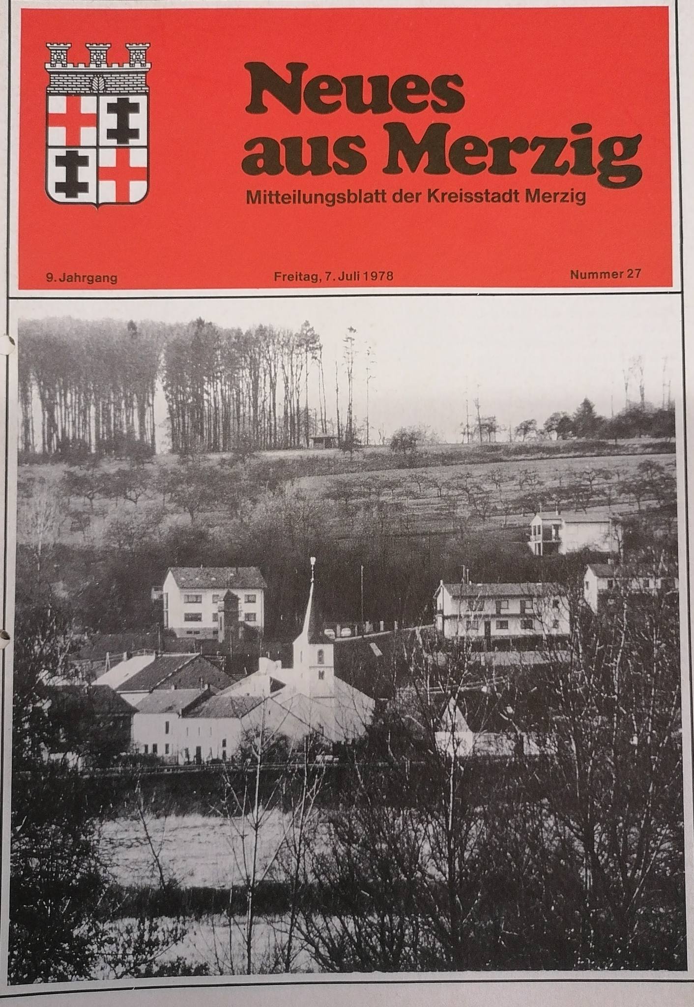 Blick auf Mechern. 1978 Neues aus Merzig.